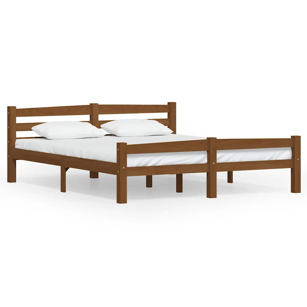 Vidaxl bedframe massief grenenhout honingbruin 160x200 cm