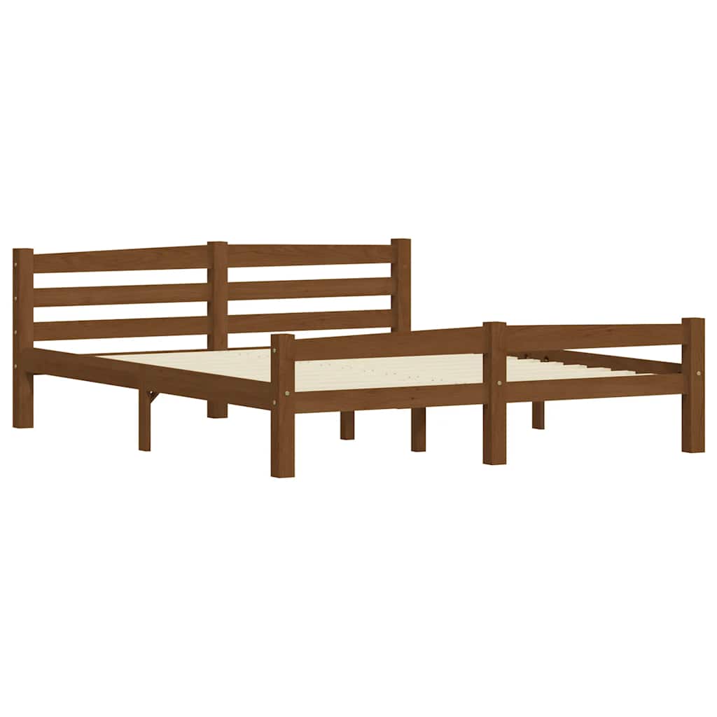 Vidaxl bedframe massief grenenhout honingbruin 160x200 cm