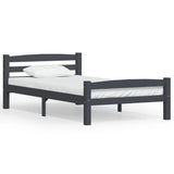 Vidaxl bedframe massief grenenhout donkergrijs 100x200 cm