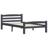 Vidaxl bedframe massief grenenhout donkergrijs 100x200 cm
