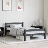 Vidaxl bedframe massief grenenhout donkergrijs 100x200 cm