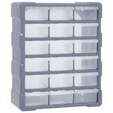 VIDAXL -Veranstalter mit 18 mittleren Schubladen 38x16x47 cm