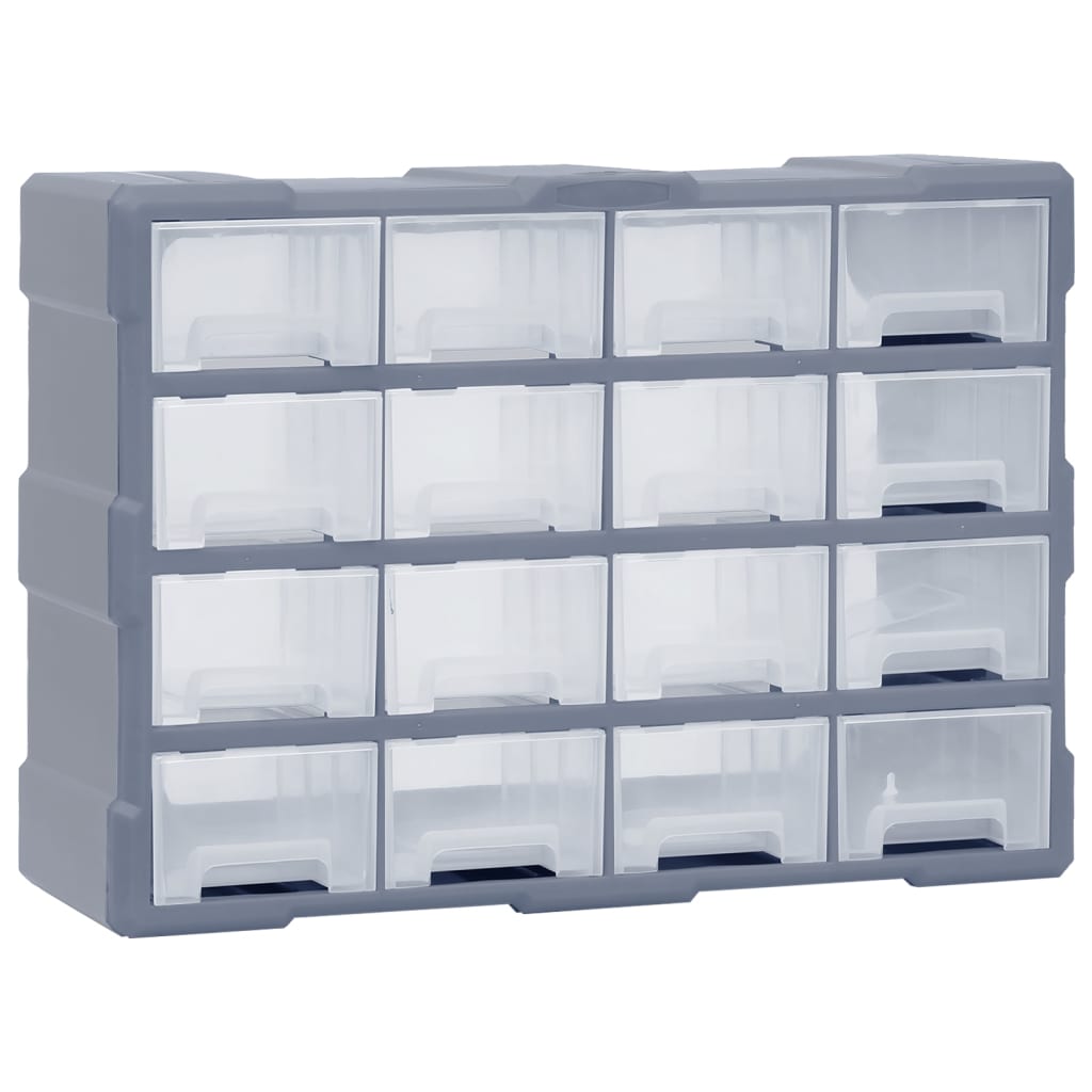 VIDAXL -Organizer mit 16 mittleren Schubladen 52x16x37 cm