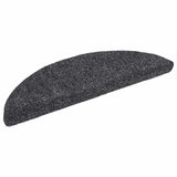 Vidaxl Treppenmatten Selbstadhäsiv 10 Teile 56x17x3 cm dunkelgraue Hemisphäre