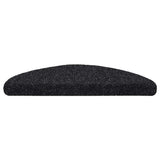 Vidaxl Treppenmatten Selbstadhäsiv 10 Teile 56x17x3 cm schwarze Hemisphäre