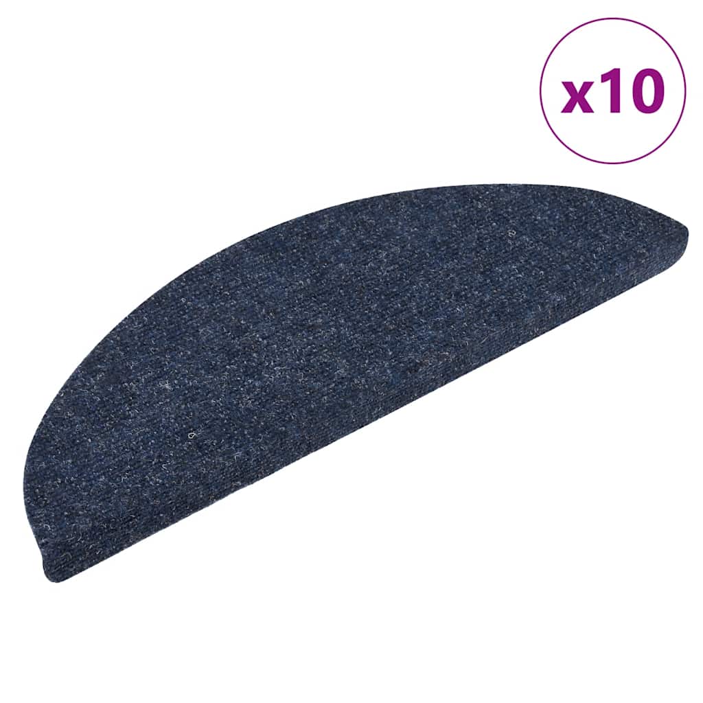 Vidaxl -Treppenmatten Selbstadhäsiv 10 Stück 56x17x3 cm Blue Semi -Rounds