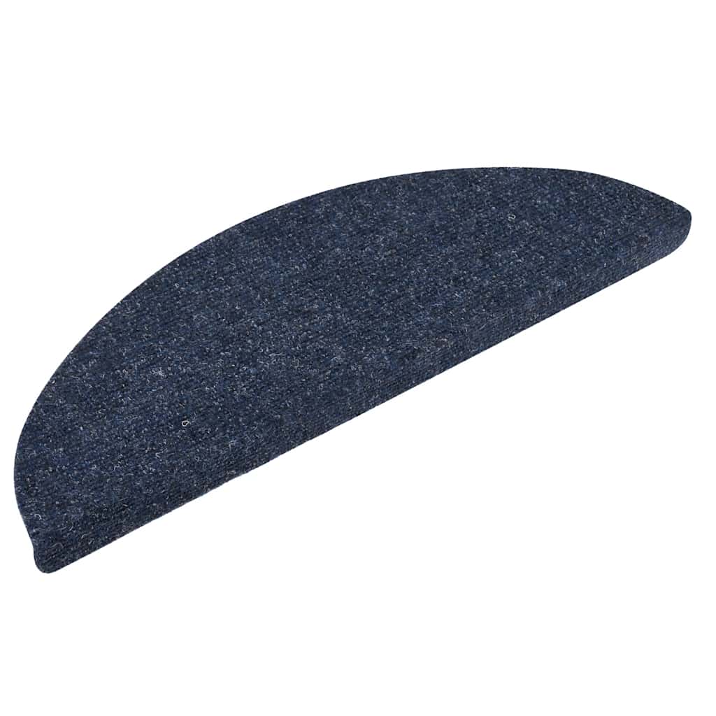 Vidaxl -Treppenmatten Selbstadhäsiv 10 Stück 56x17x3 cm Blue Semi -Rounds