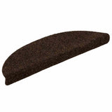 Vidaxl -Treppenmatten Selbstadhäsiv 5 Teile 56x17x3 cm Brown Semi -Rounds