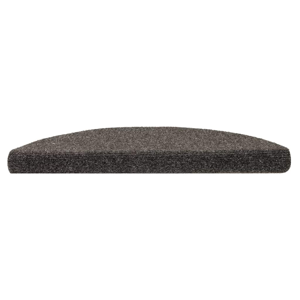 Vidaxl -Treppenmatten Selbstadhäsiv 10 ST 56x17x3 cm Anthrazithemisphäre