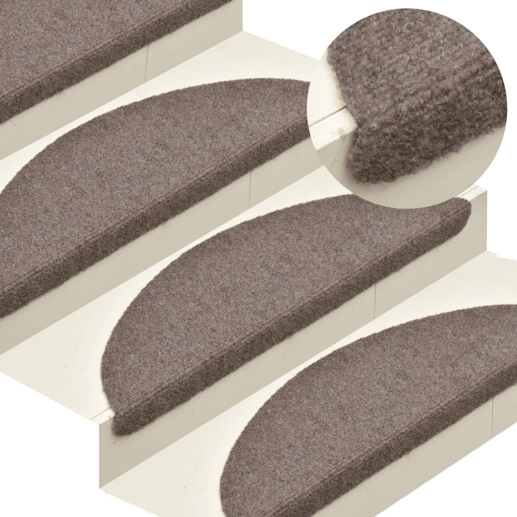 Vidaxl Stair Mats Self -Adhesive 5 St 56x17x3 CM Needle Felt Cream -Colored