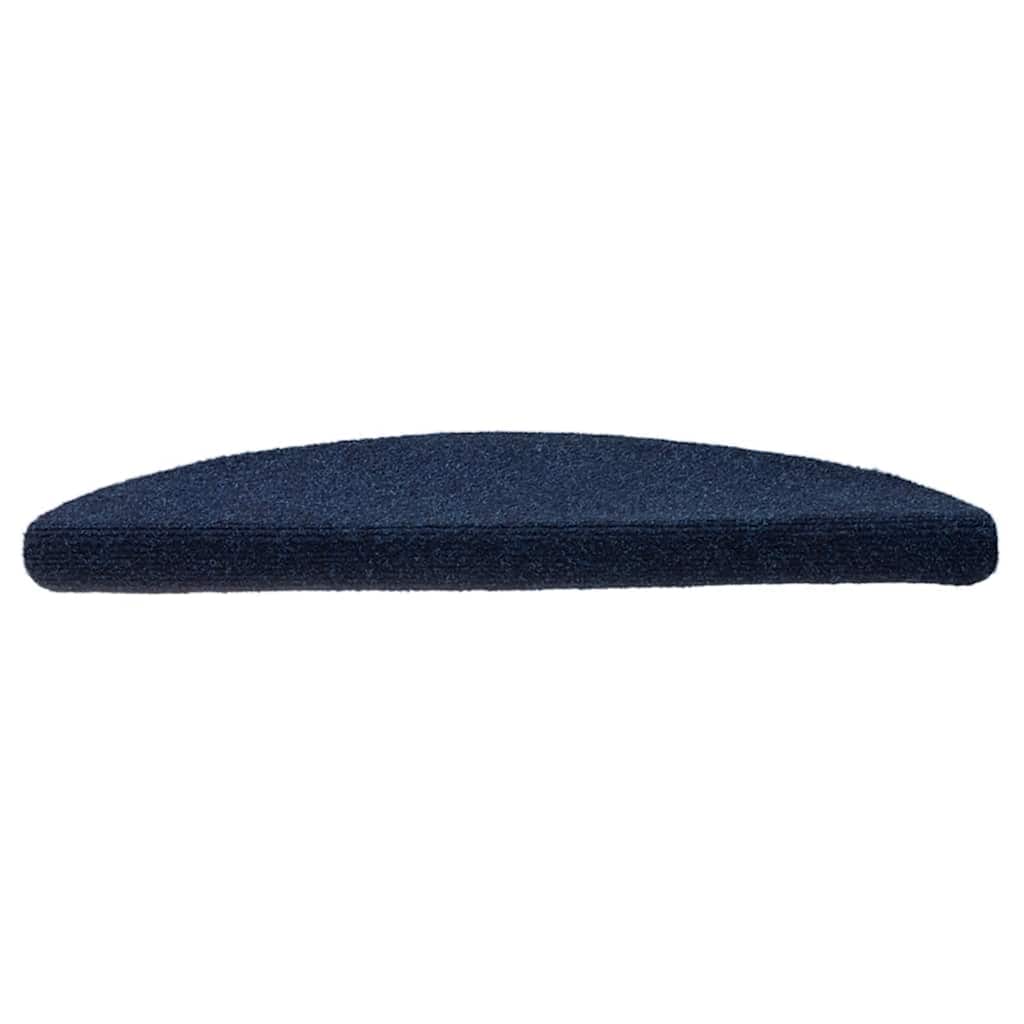 Vidaxx selbstklebende Stufenmatten 10 Stück 56x17x3 cm marineblau halbrund