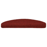 Vidaxl Treppenmatten Selbstadhäsiv 5 Teile 65x21x4 cm Bordeaux Red Semi -Rounds groß