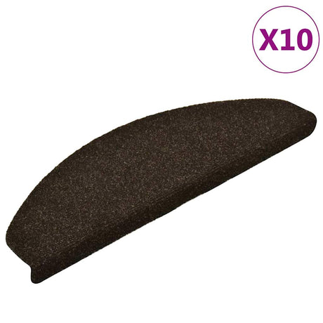 Vidaxl Treppenmatten selbstadhäsiv 10 Stcs 65x21x4 cm dunkelbraun