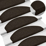 Vidaxl Treppenmatten selbstadhäsiv 10 Stcs 65x21x4 cm dunkelbraun