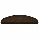 Vidaxl -Treppenmatten selbstadhäsiv 5 Stücke 65x21x4 cm braune halbrunde groß
