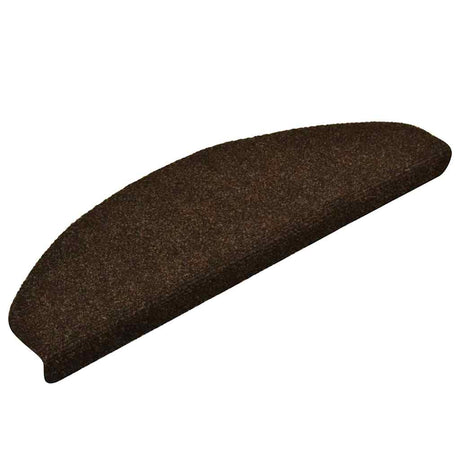 Vidaxl Treppenmatten selbstadhäsiv 10 Stücke 65x21x4 cm braune Halbrunde groß