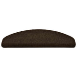 Vidaxl Treppenmatten selbstadhäsiv 10 Stücke 65x21x4 cm braune Halbrunde groß