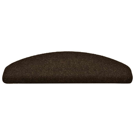 Vidaxl Treppenmatten selbstadhäsiv 10 Stücke 65x21x4 cm braune Halbrunde groß