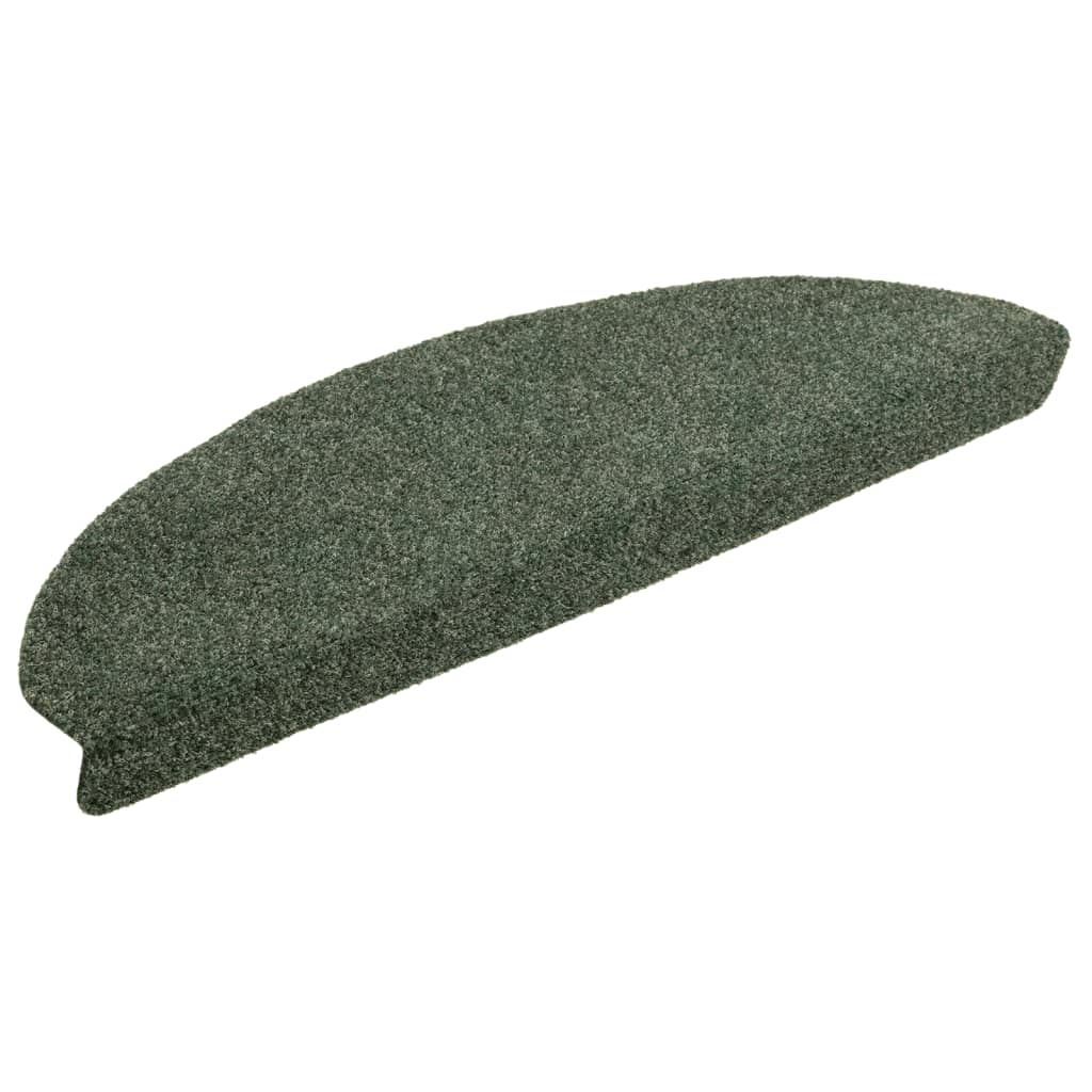 Vidaxl stair mats self -adhesive 5 st 65x21x4 cm needle felt green