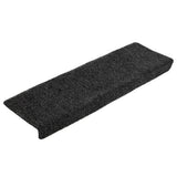 Vidaxl Treppenmatten Selbstadhäsiv 10 Teile 65x21x4 cm Schwarze rechteckige Kante
