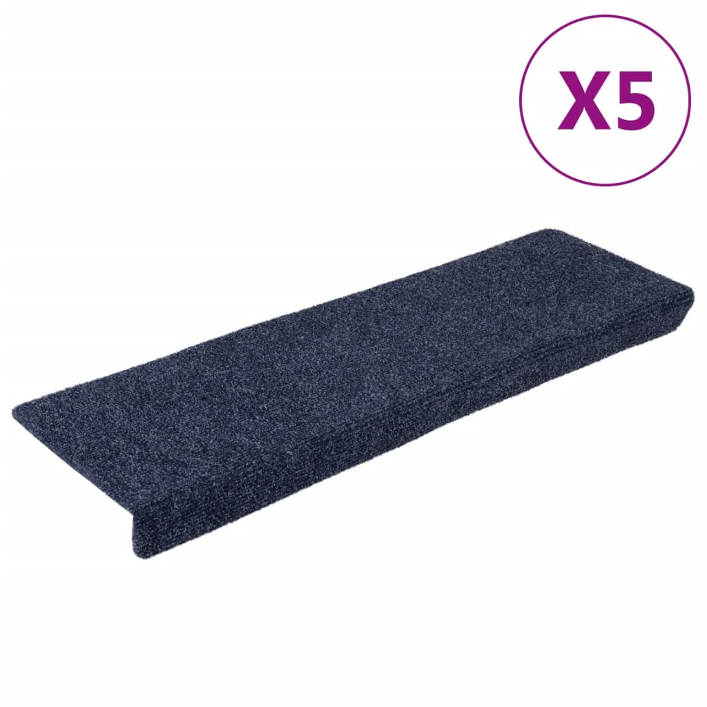 Esteras de escalera de Vidaxl 5 pcs 65x21x4 cm aguja antracita de fieltro