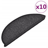 Vidaxl stair mats 10 st 56x17x3 cm anthracite -colored