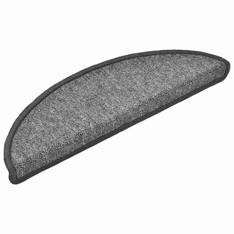 Vidaxl -Treppenmatten 10 ST 56x17x3 cm dunkelgraue Hemisphäre