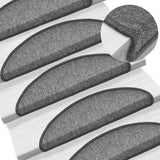 Vidaxl -Treppenmatten 10 ST 56x17x3 cm dunkelgraue Hemisphäre