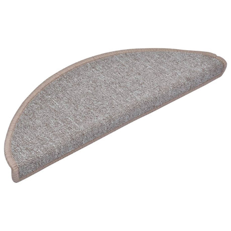 Vidaxl -Treppenmatten 10 ST 65x24x4 cm hellbraune Hemisphäre groß