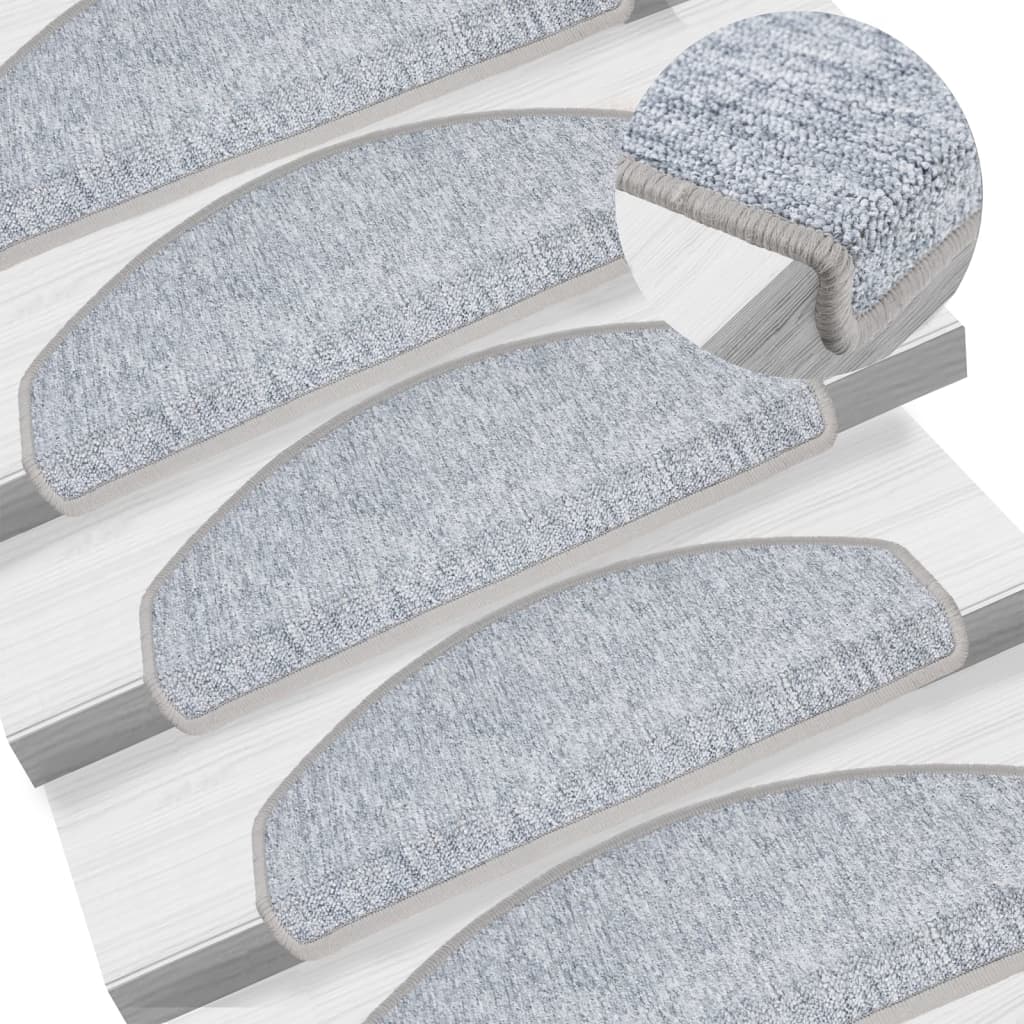 Vidaxl stair mats 10 st 65x24x4 cm light gray