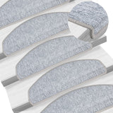 Vidaxl stair mats 10 st 65x24x4 cm light gray