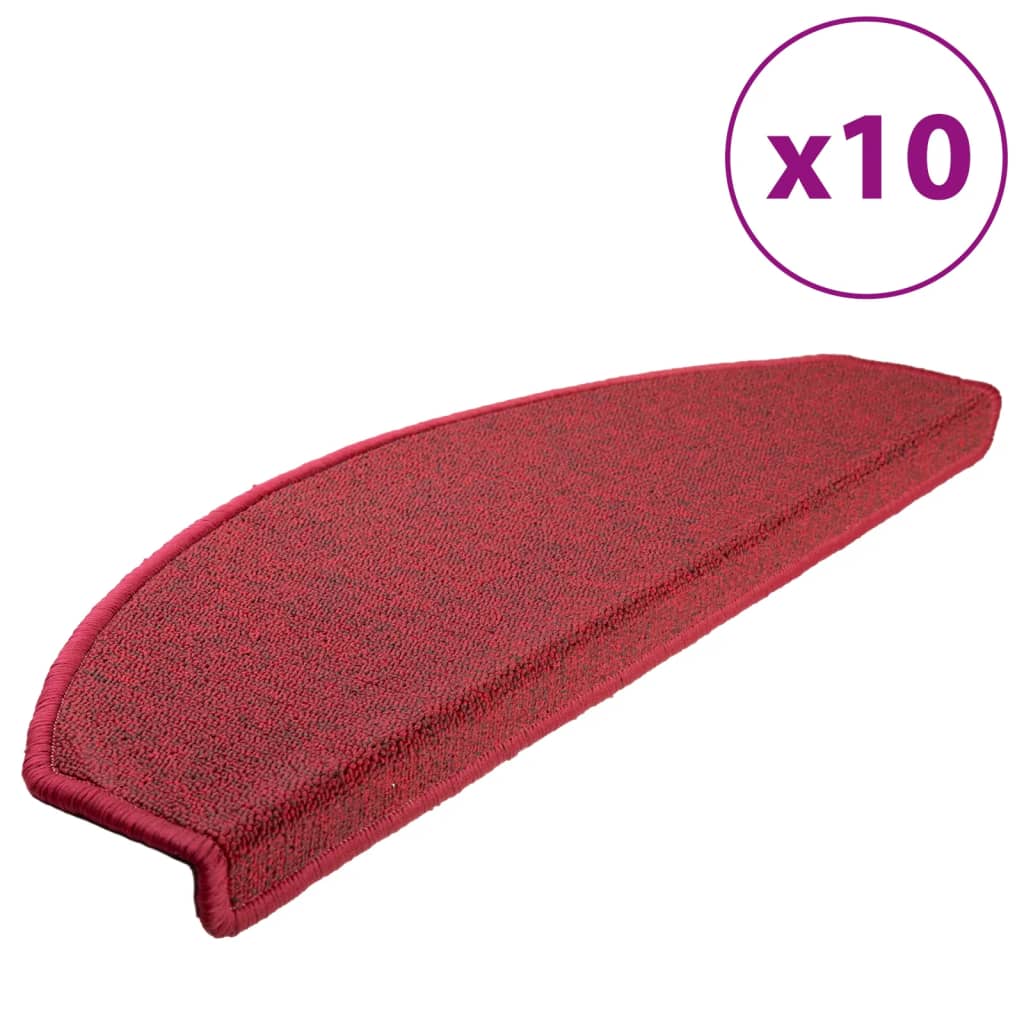 Vidaxx Stufenmatten 10 St. 65x24x4 cm rot halbrund groß