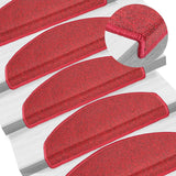 Vidaxx Stufenmatten 10 St. 65x24x4 cm rot halbrund groß
