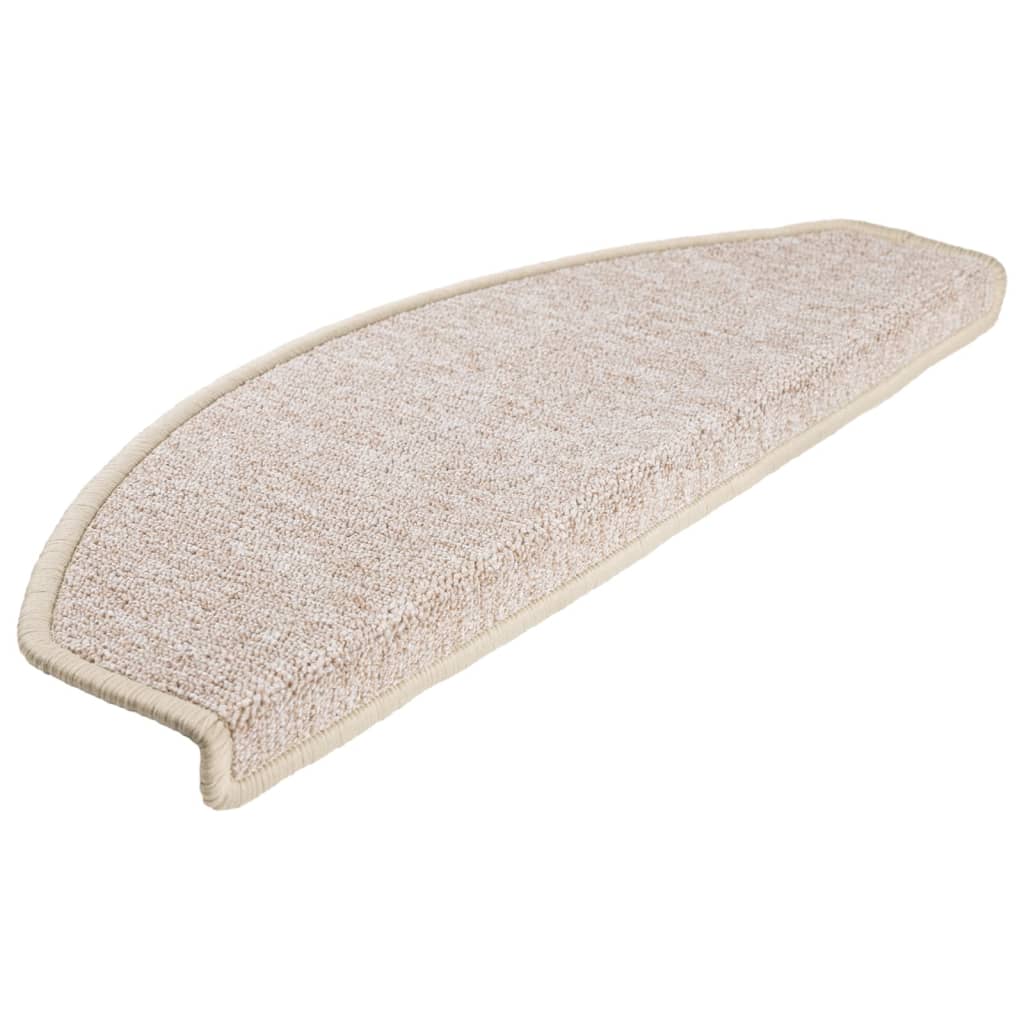 Vidaxl trapmatten 10 st 65x24x4 cm taupe halfrond groot