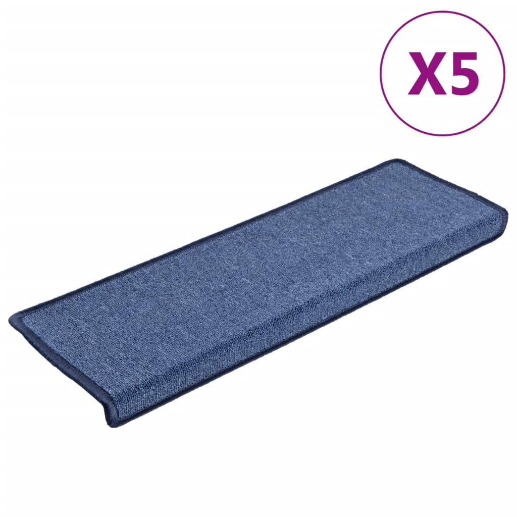 Vidaxl trapmatten 5 st 65x21x4 cm blauw