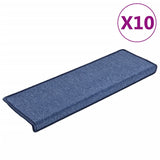 Vidaxl stair mats 10 st 65x21x4 cm blue