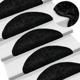 Vidaxx Stufenmatten 10 St. 56x17x3 cm schwarz halbrund