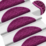 VIDAXL -Treppenmatten 10 ST 56x17x3 cm violette Hemisphäre