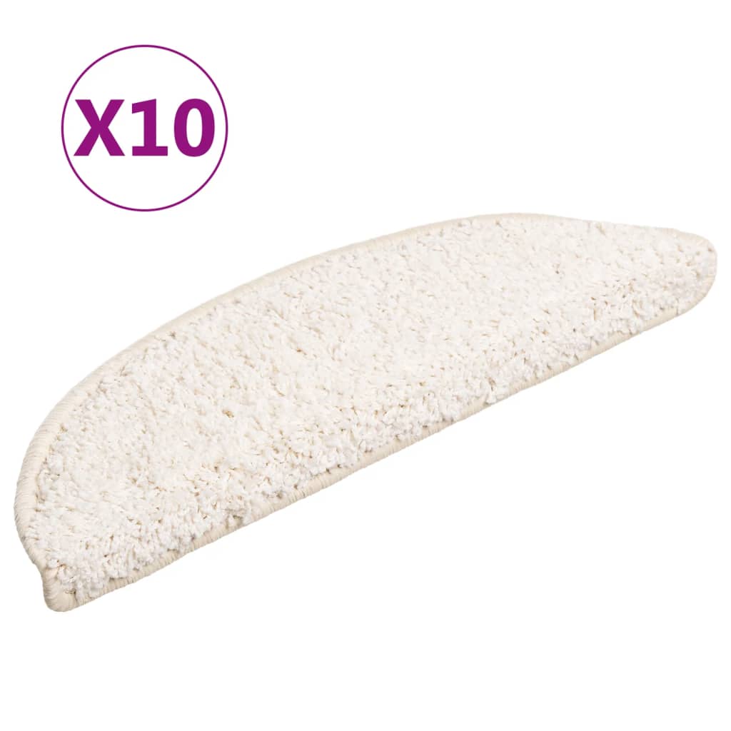 Vidaxx Stufenmatten 10 Stück 56x17x3 cm weiß halbrund