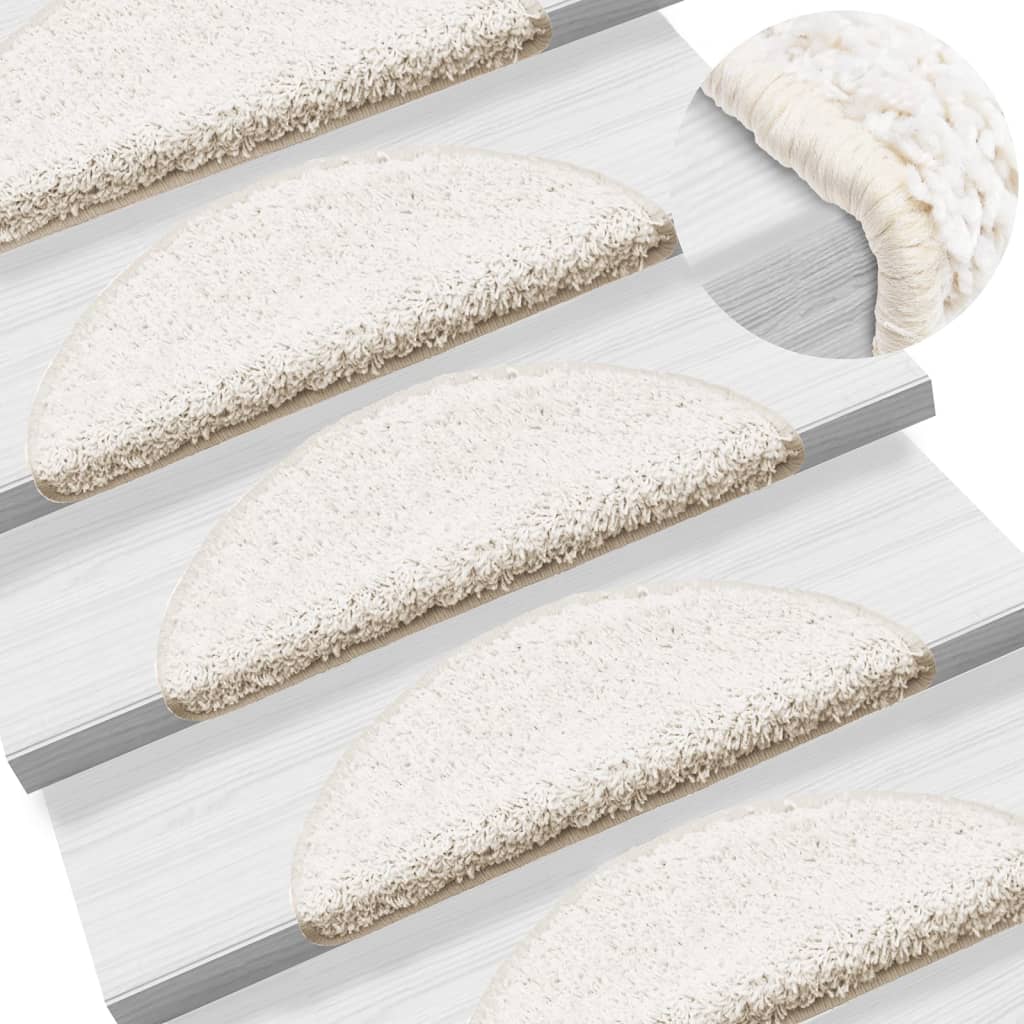 Vidaxx Stufenmatten 10 Stück 56x17x3 cm weiß halbrund