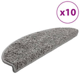 Vidaxl -Treppenmatten 10 ST 65x21x4 cm graue Halbschritte groß