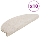 VidaXL Stufenmatten 10 Stk. 65x21x4 cm weiß halbrund groß