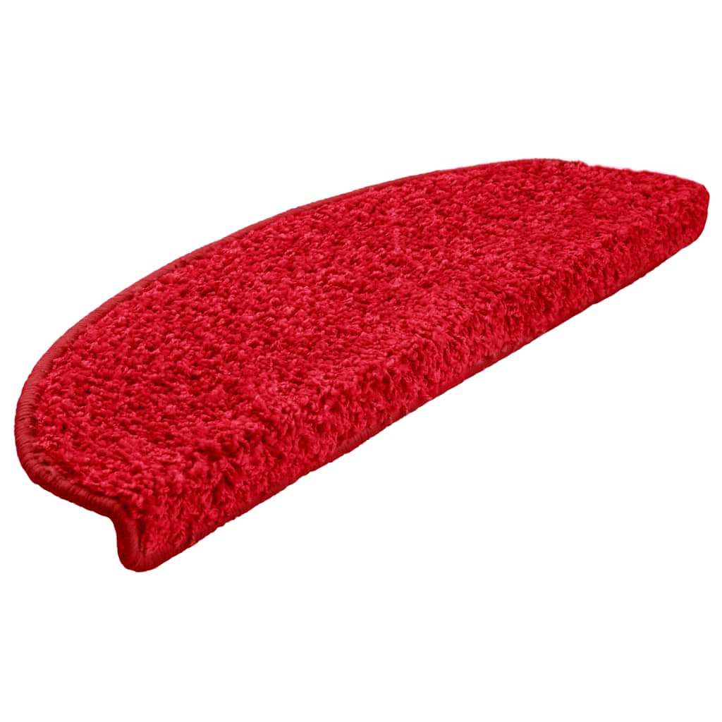 VidaXL Stufenmatten 10 Stk. 65x21x4 cm rot halbrund groß