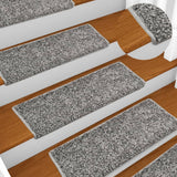 Vidaxl stair mats 10 st 65x21x4 cm gray