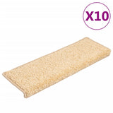 Vidaxl stair mats 10 st 65x21x4 cm brown