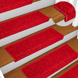 Vidaxl -Treppenmatten 10 ST 65x21x4 cm Rot