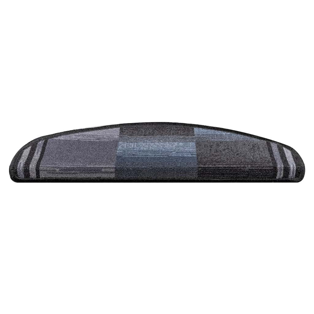 VidaXL Stufenmatten selbstklebend 10 Stück 65x21x4 cm Schwarz und Grau