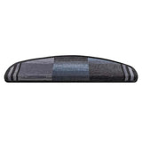 VidaXL Stufenmatten selbstklebend 10 Stück 65x21x4 cm Schwarz und Grau