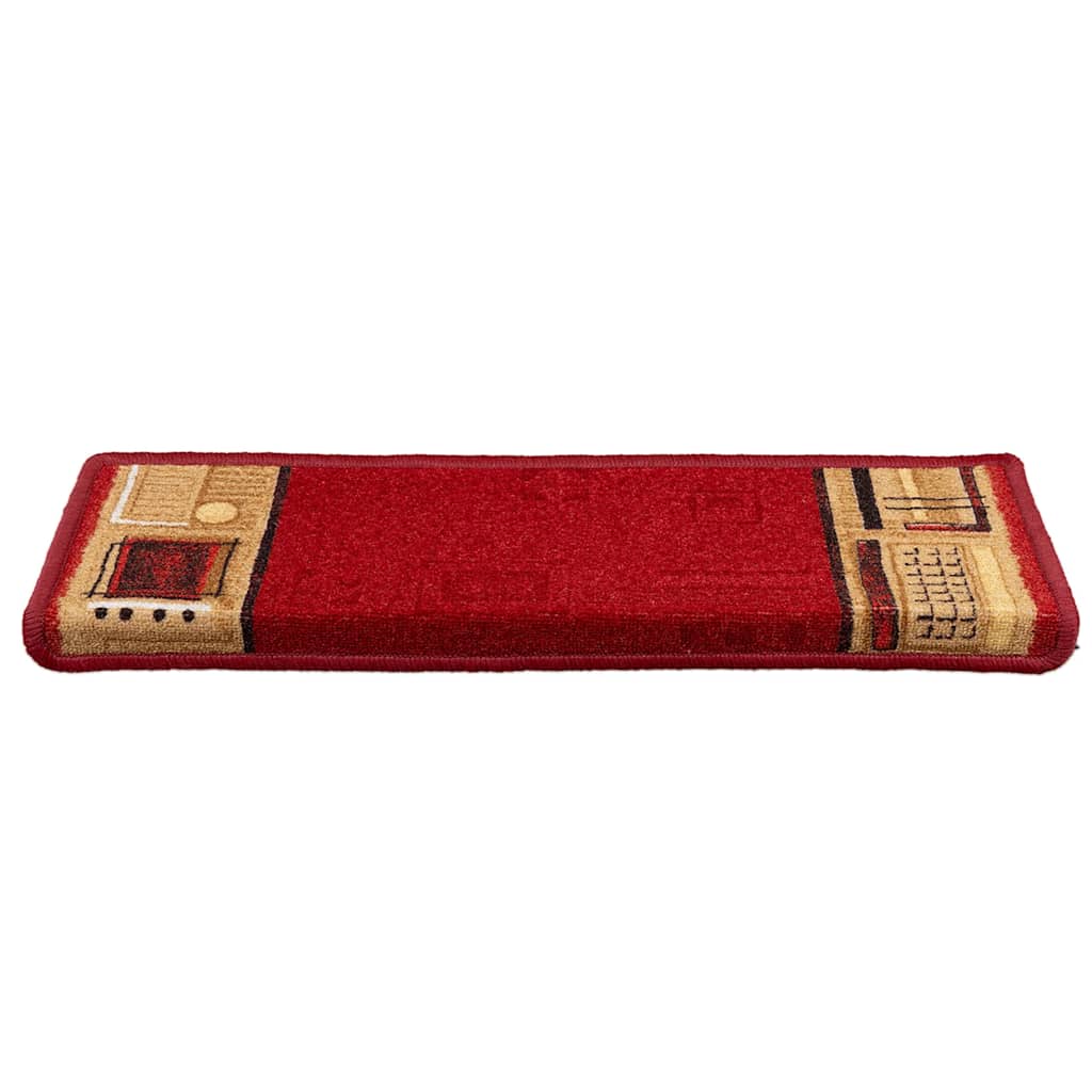 VidaXL Stufenmatten selbstklebend 5 Stück 65x21x4 cm rot