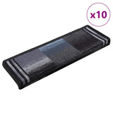 VidaXL Stufenmatten selbstklebend 10 Stück 65x21x4 cm Schwarz und Grau